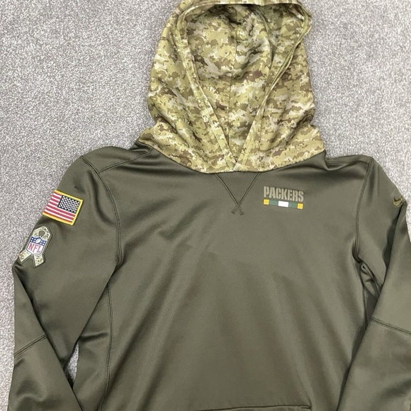 Nike Green Bay Packers Salute to Service Hoodie Sweatshirt 2017 NFL size Sp6 - Picture 2 of 15